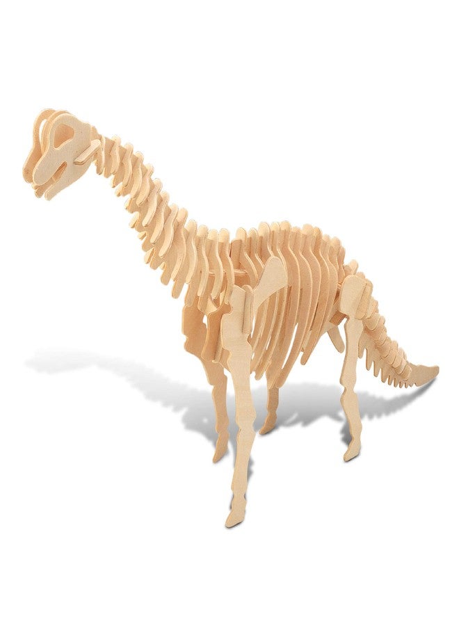 Puzzled Brachiosaurus LR 3D Natural Wood Puzzle - Image 1